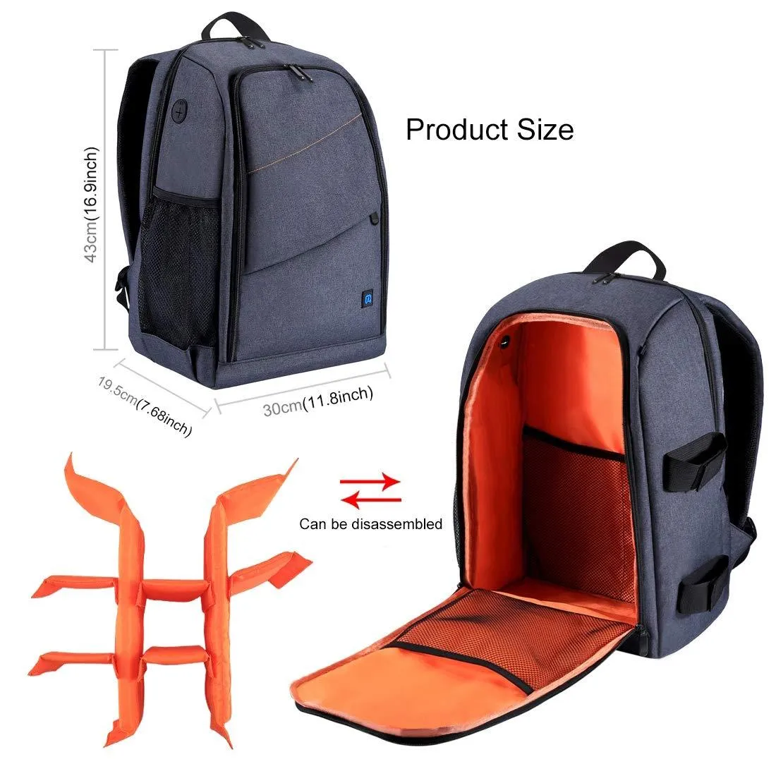 Camera Backpack for Travel with Charging Port