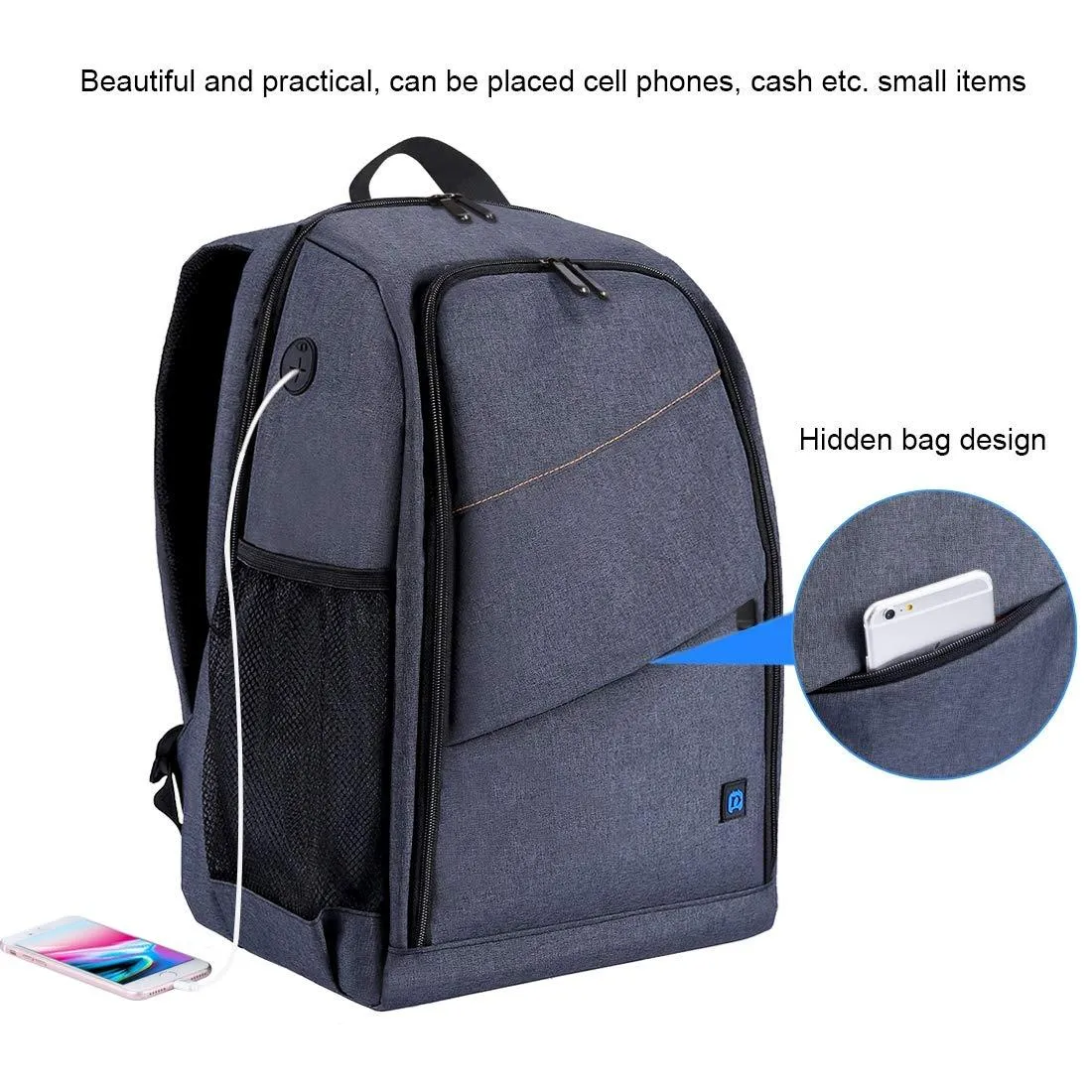 Camera Backpack for Travel with Charging Port