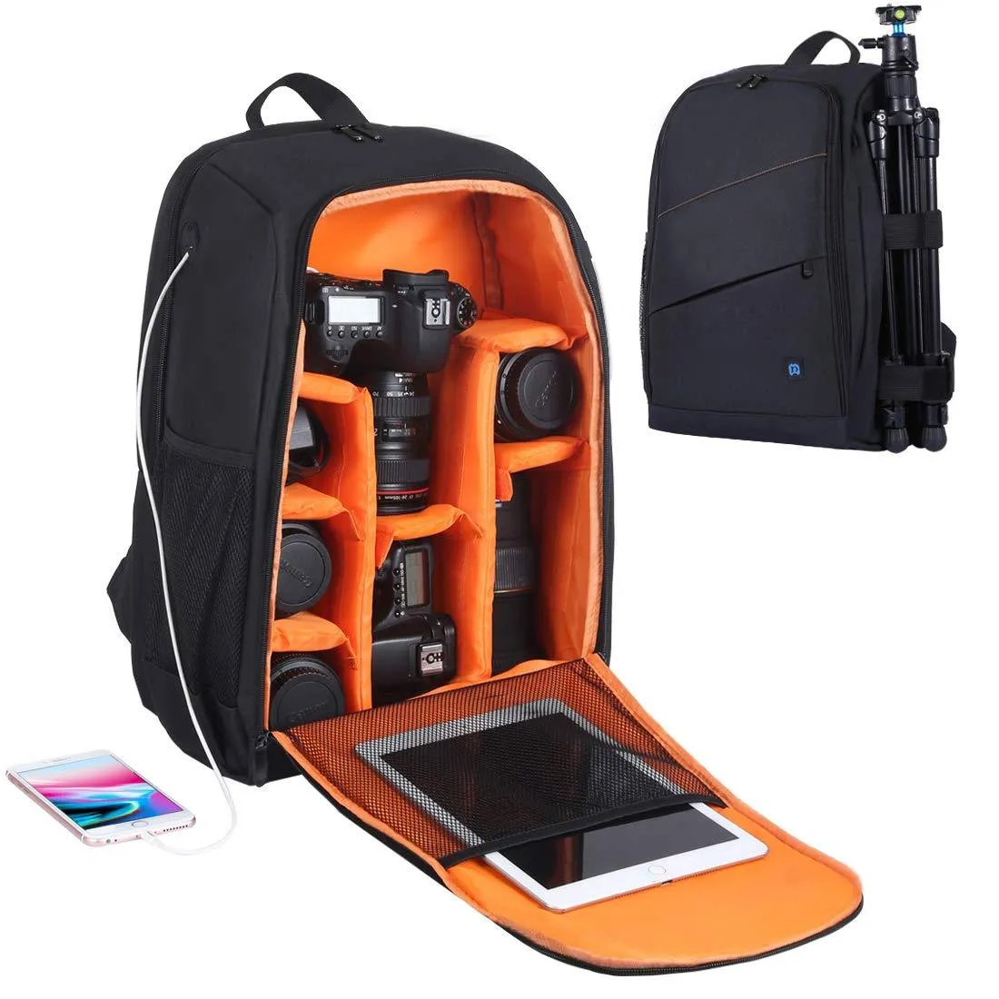 Camera Backpack for Travel with Charging Port
