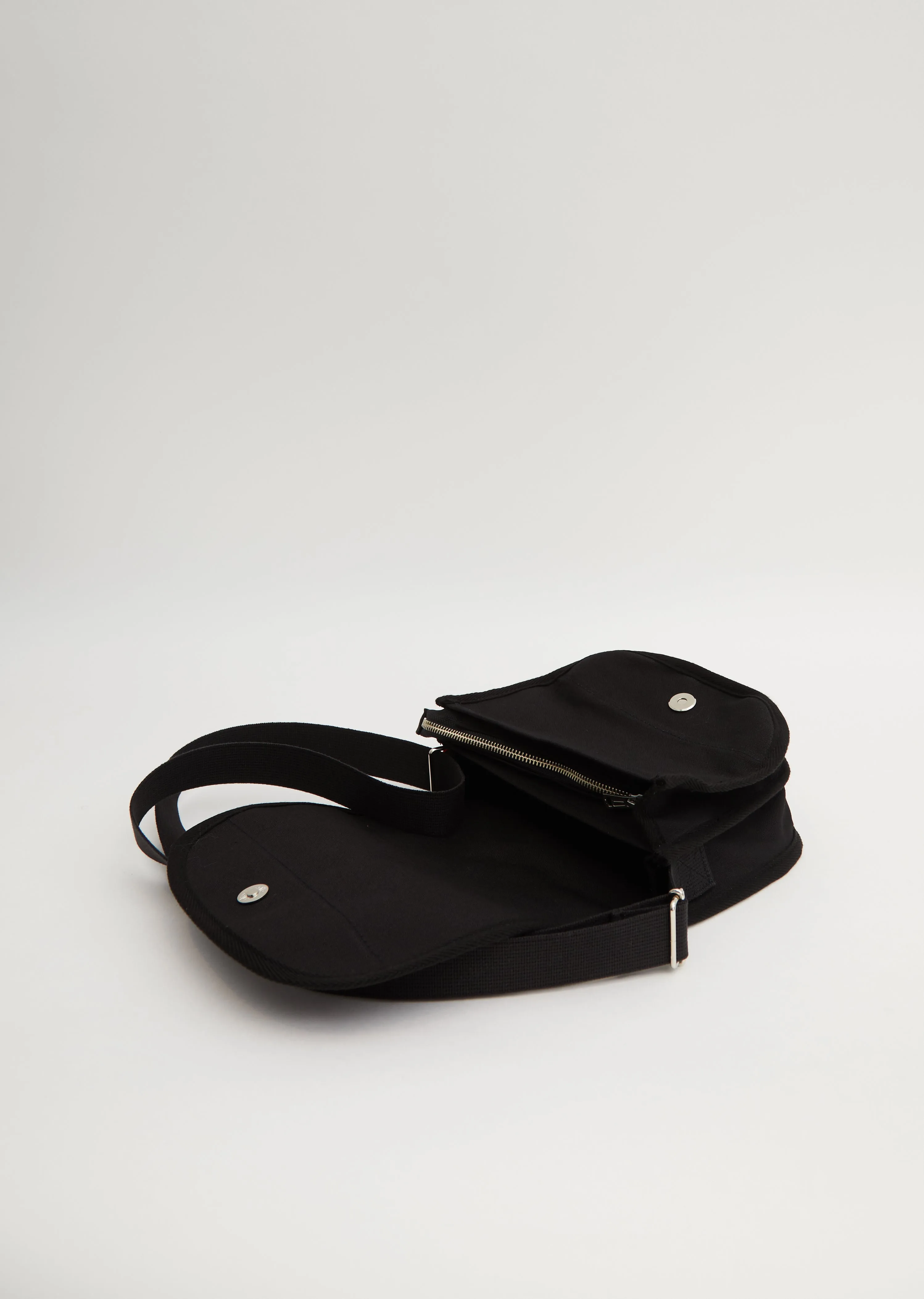 Canvas Crossbody Bag — Black