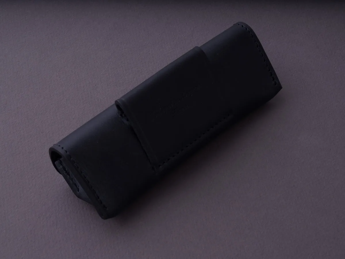 Capdebarthes Provencal - 130mm Belt Knife Pouch - Black Leather