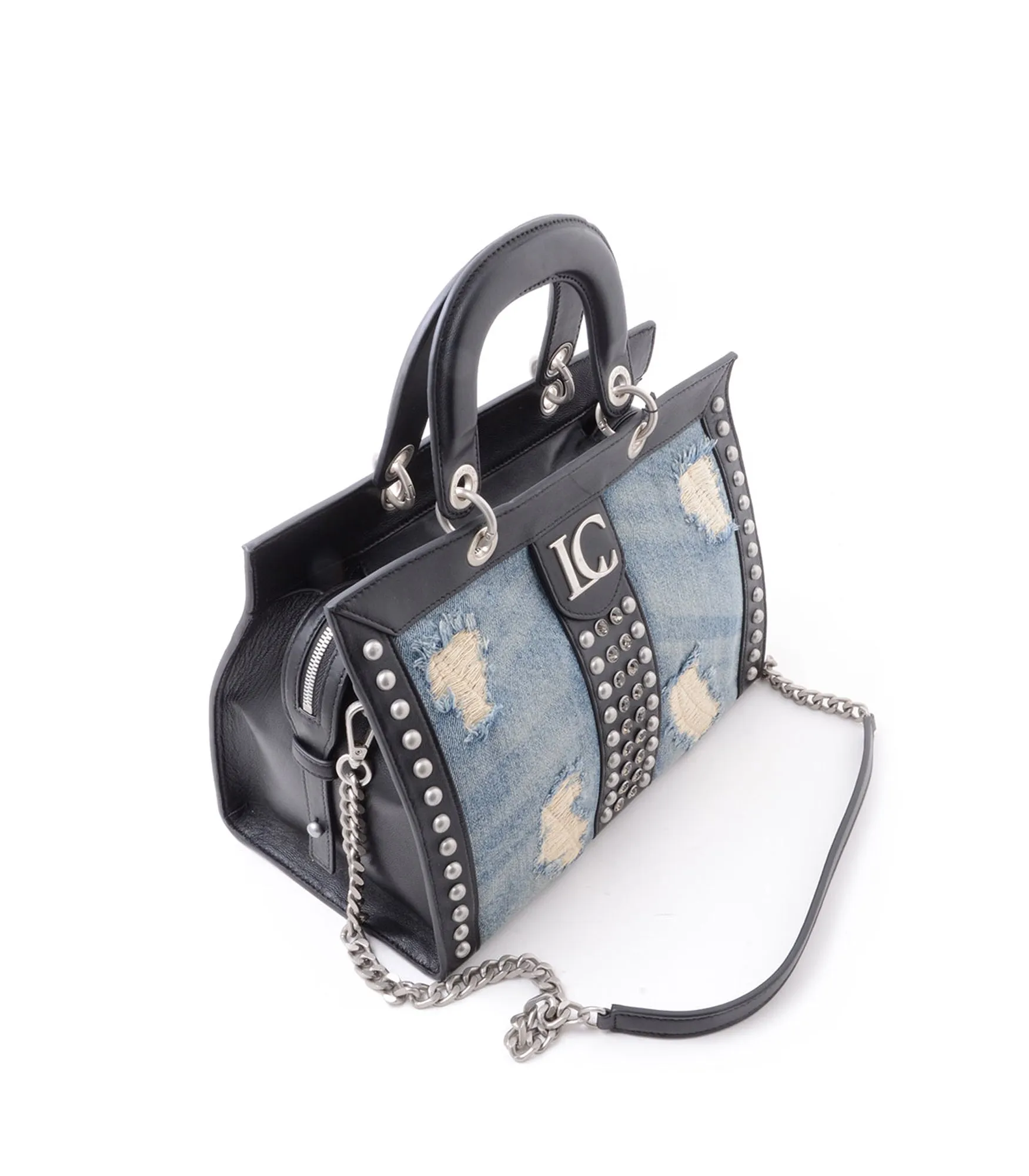 Cara Doctor Bag J. Cloth   Leather - Jeans Black