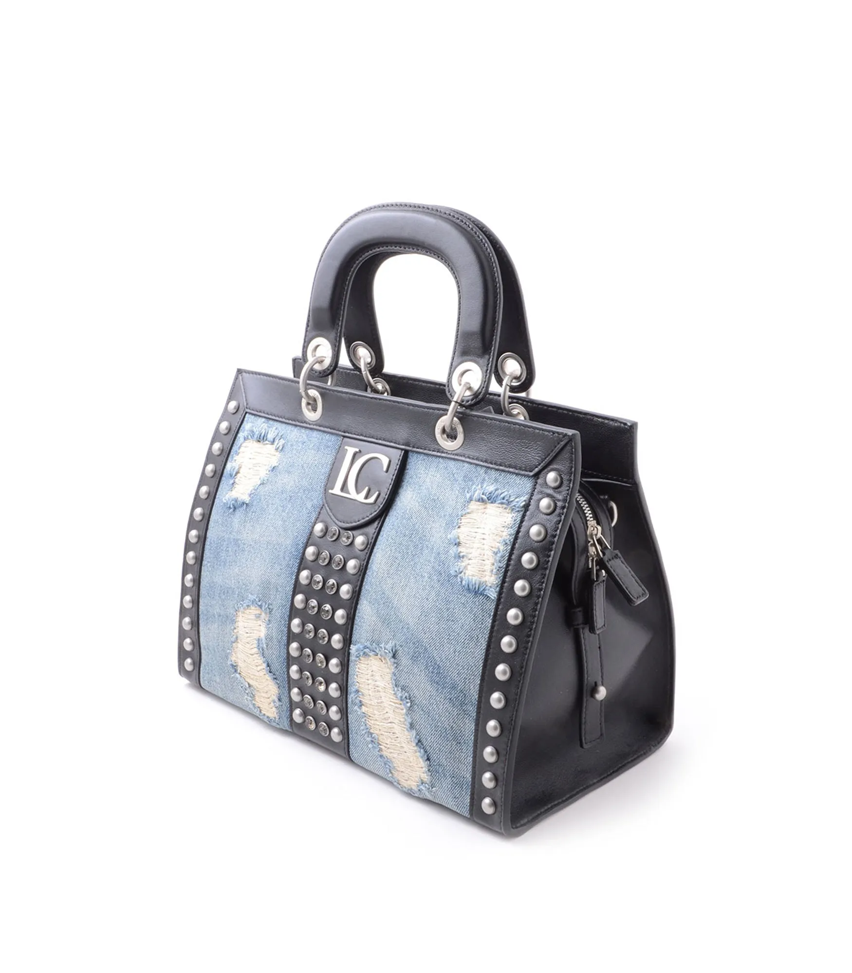 Cara Doctor Bag J. Cloth   Leather - Jeans Black