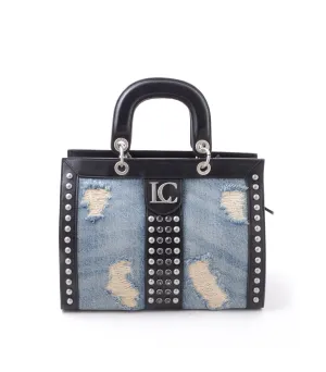 Cara Doctor Bag J. Cloth   Leather - Jeans Black