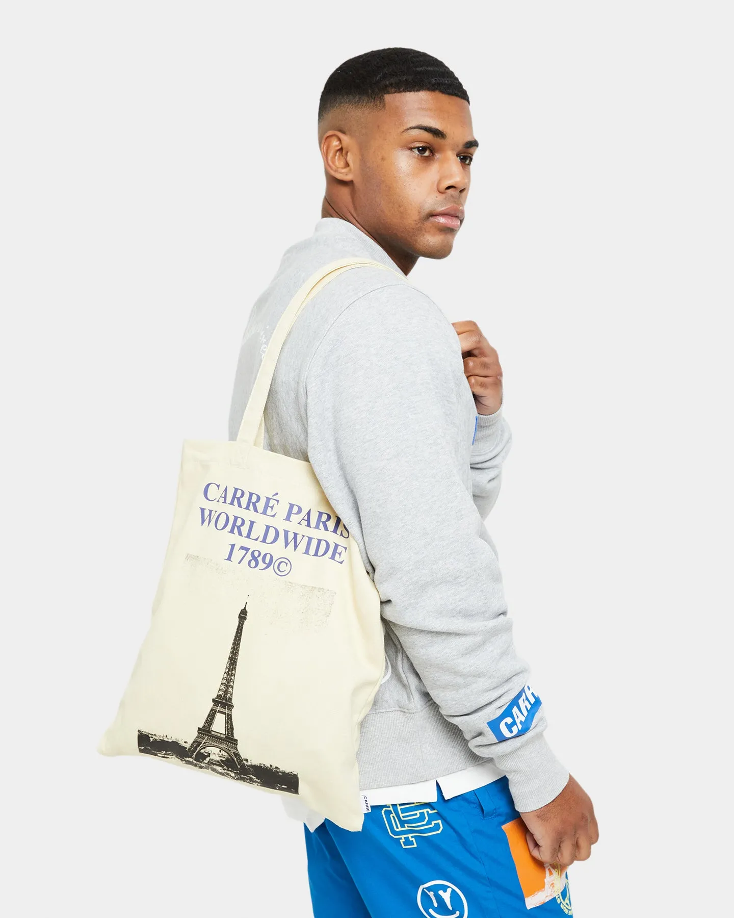 Carre Rosewide Vintage Tote Bag Off White