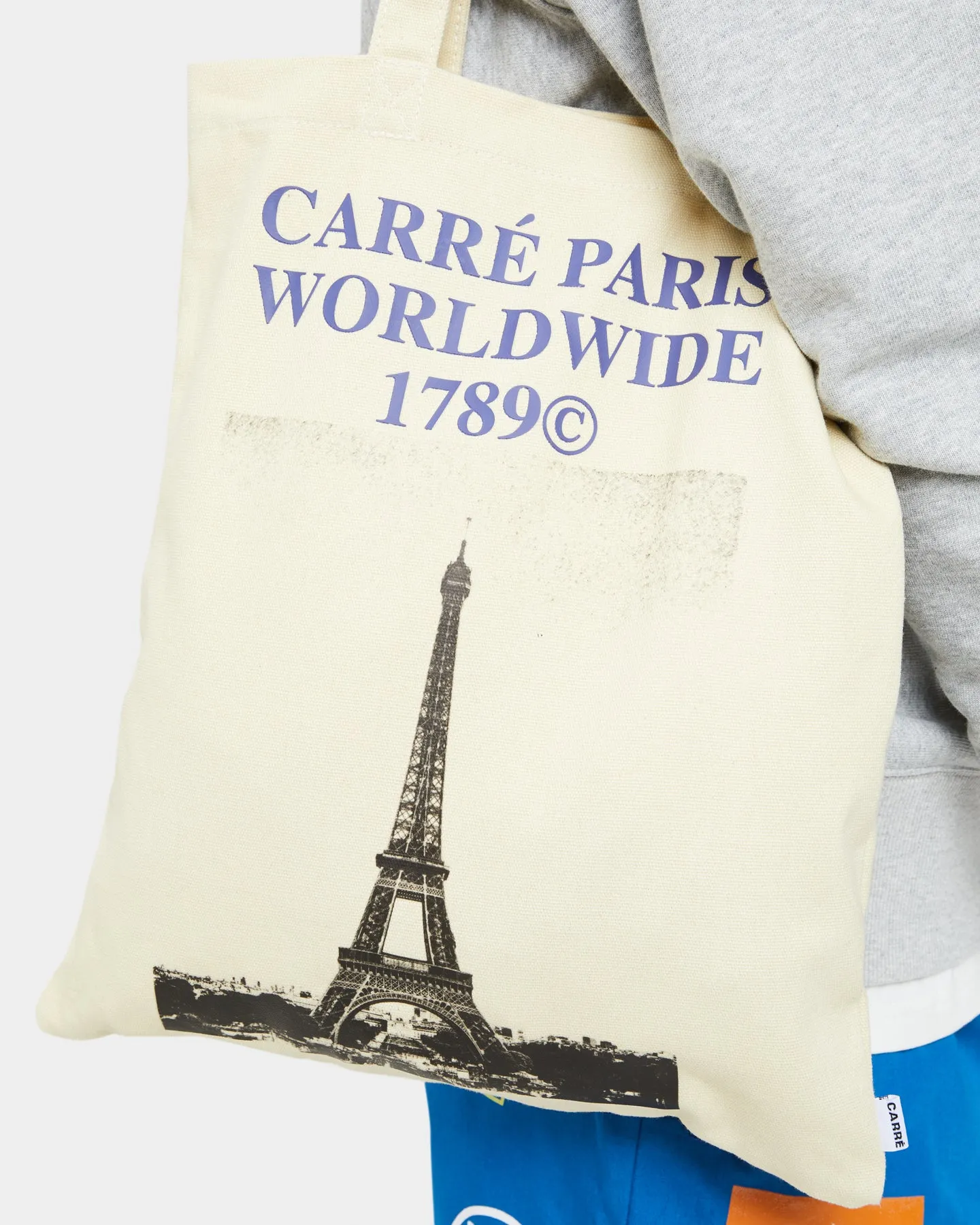 Carre Rosewide Vintage Tote Bag Off White