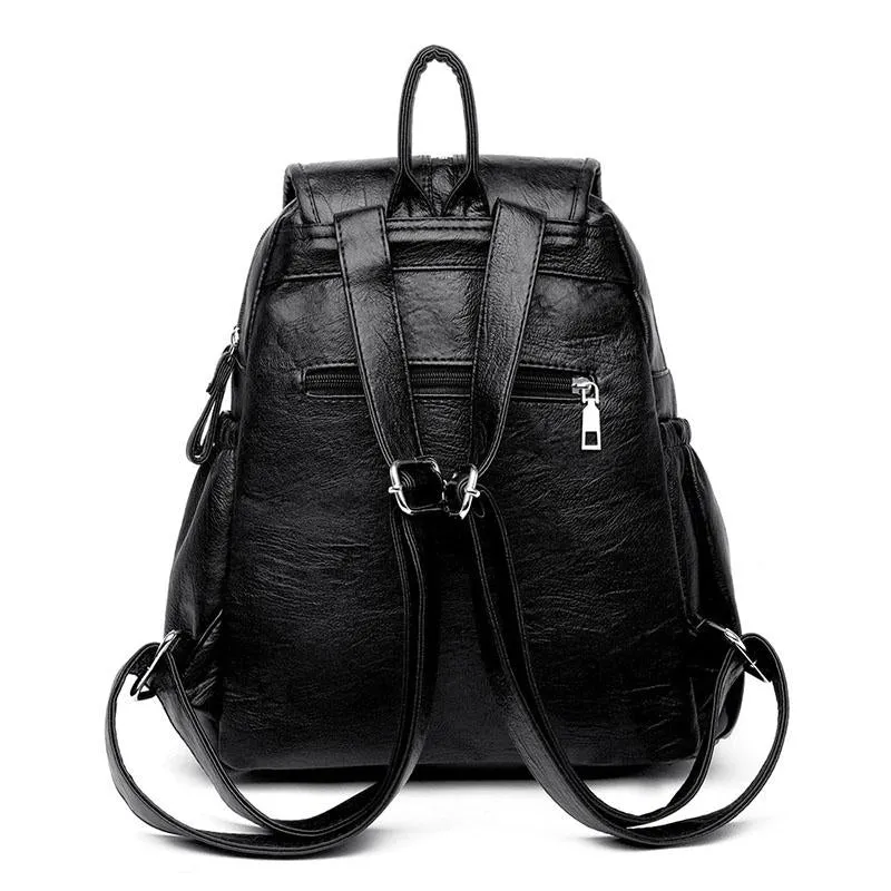 Casual Large Capacity Soft Backpack Vintage High Quality School Backpacks