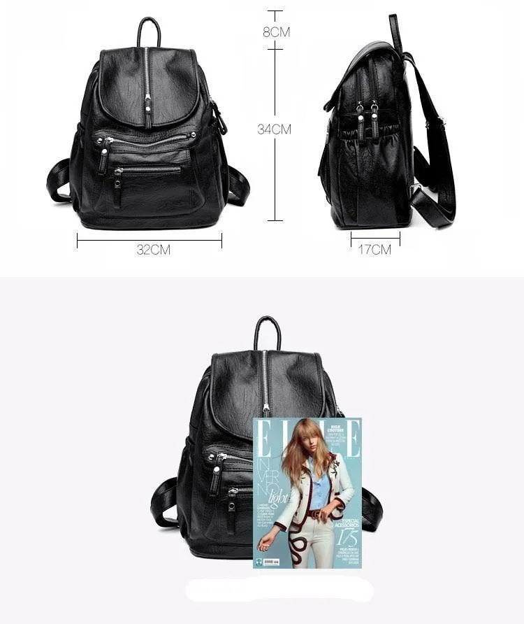 Casual Large Capacity Soft Backpack Vintage High Quality School Backpacks