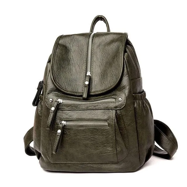 Casual Large Capacity Soft Backpack Vintage High Quality School Backpacks