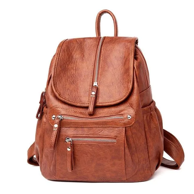 Casual Large Capacity Soft Backpack Vintage High Quality School Backpacks
