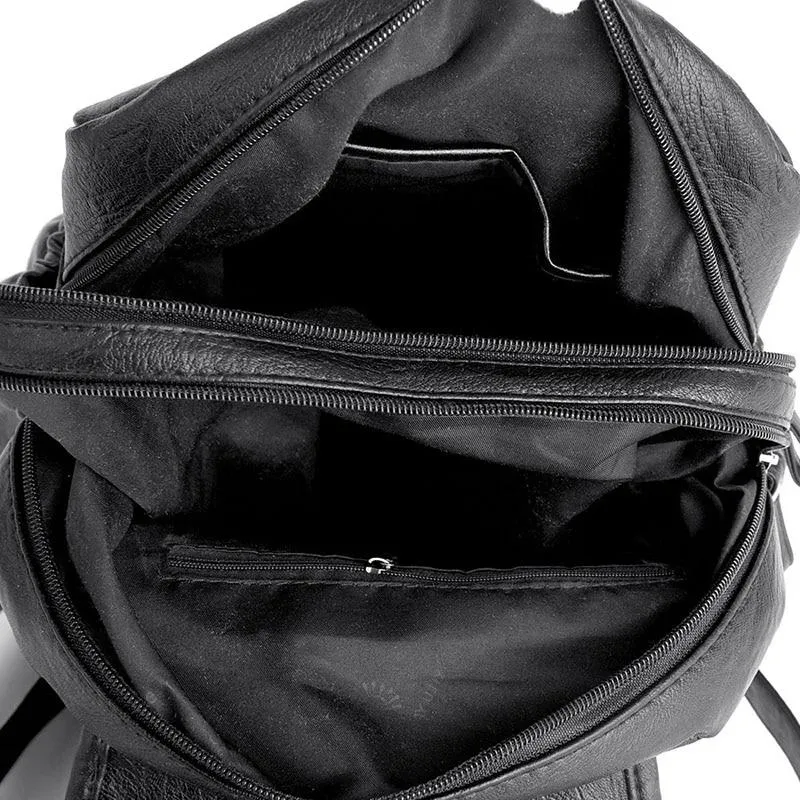 Casual Large Capacity Soft Backpack Vintage High Quality School Backpacks