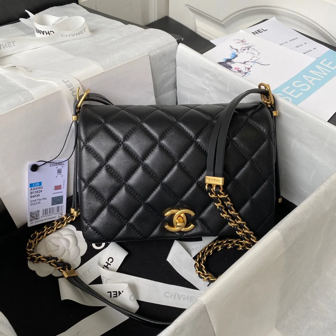 CC785 Small Flap Bag / HIGHEST QUALITY VERSION / 5.9 × 8.4 × 2.7 in