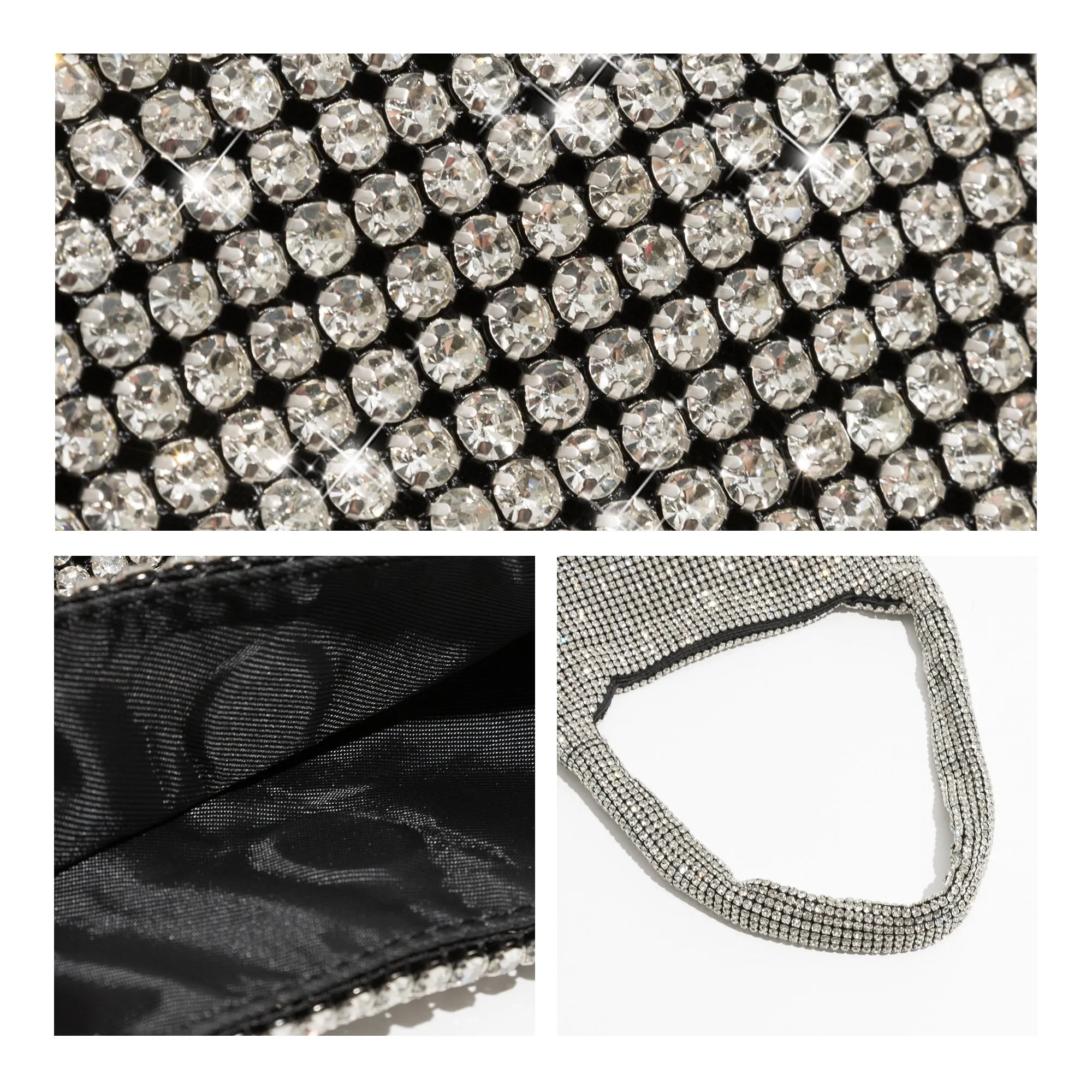 Celina Rhinestone Sequin Hobo Bags - 4 Colors