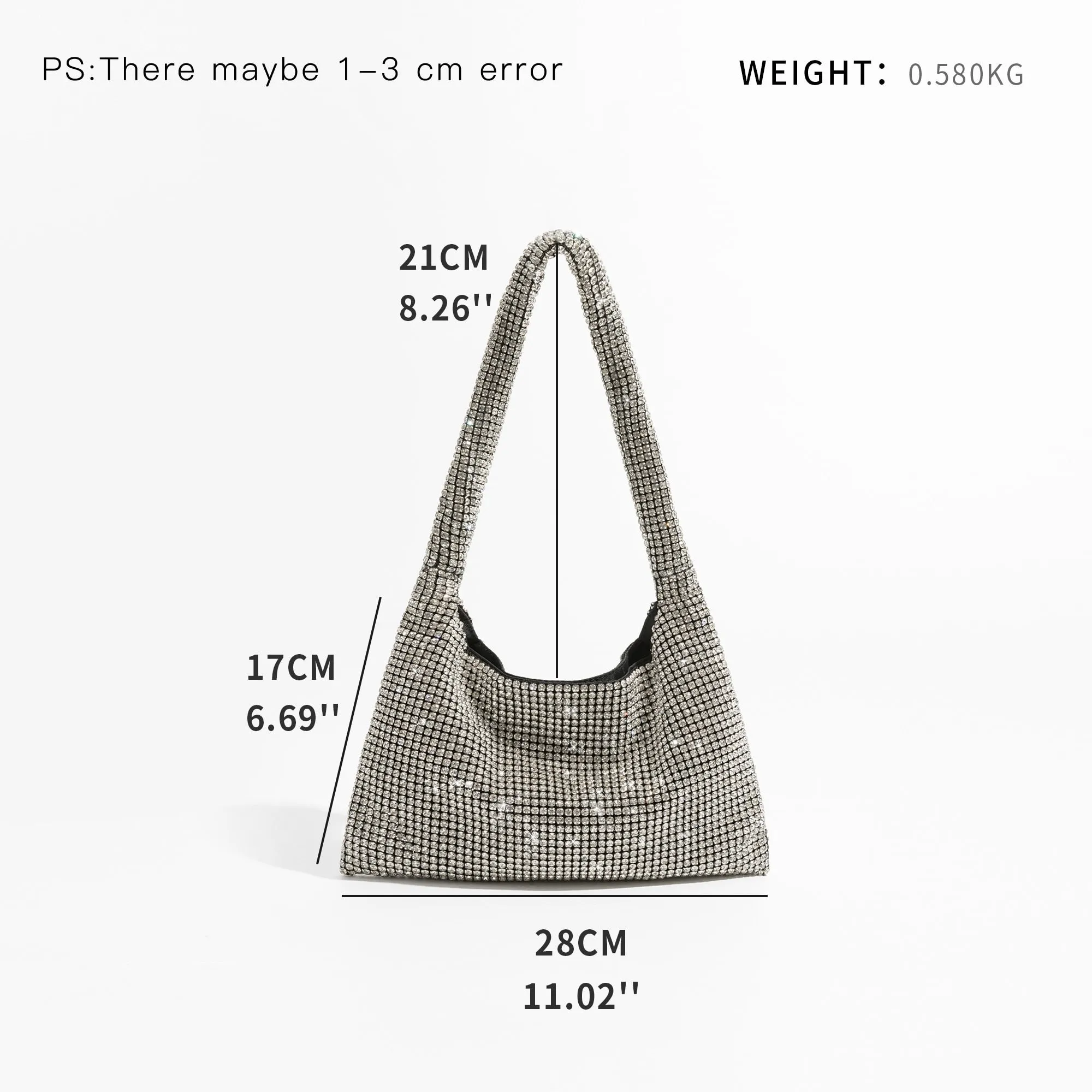 Celina Rhinestone Sequin Hobo Bags - 4 Colors