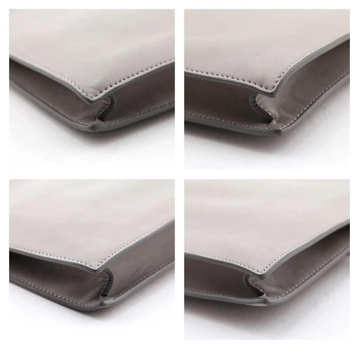 Celine Gray Smooth Calfskin Mini Clasp Bag