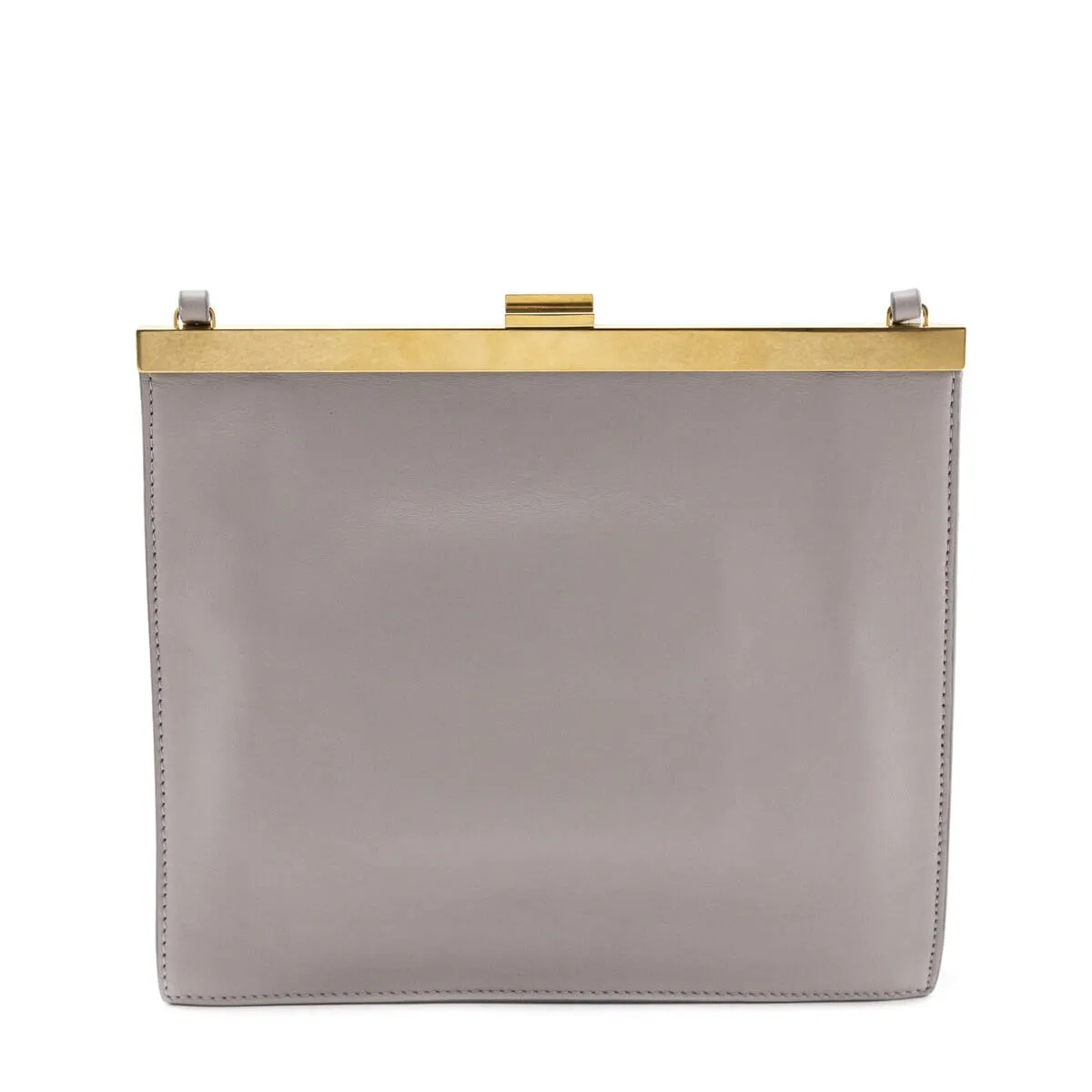 Celine Gray Smooth Calfskin Mini Clasp Bag
