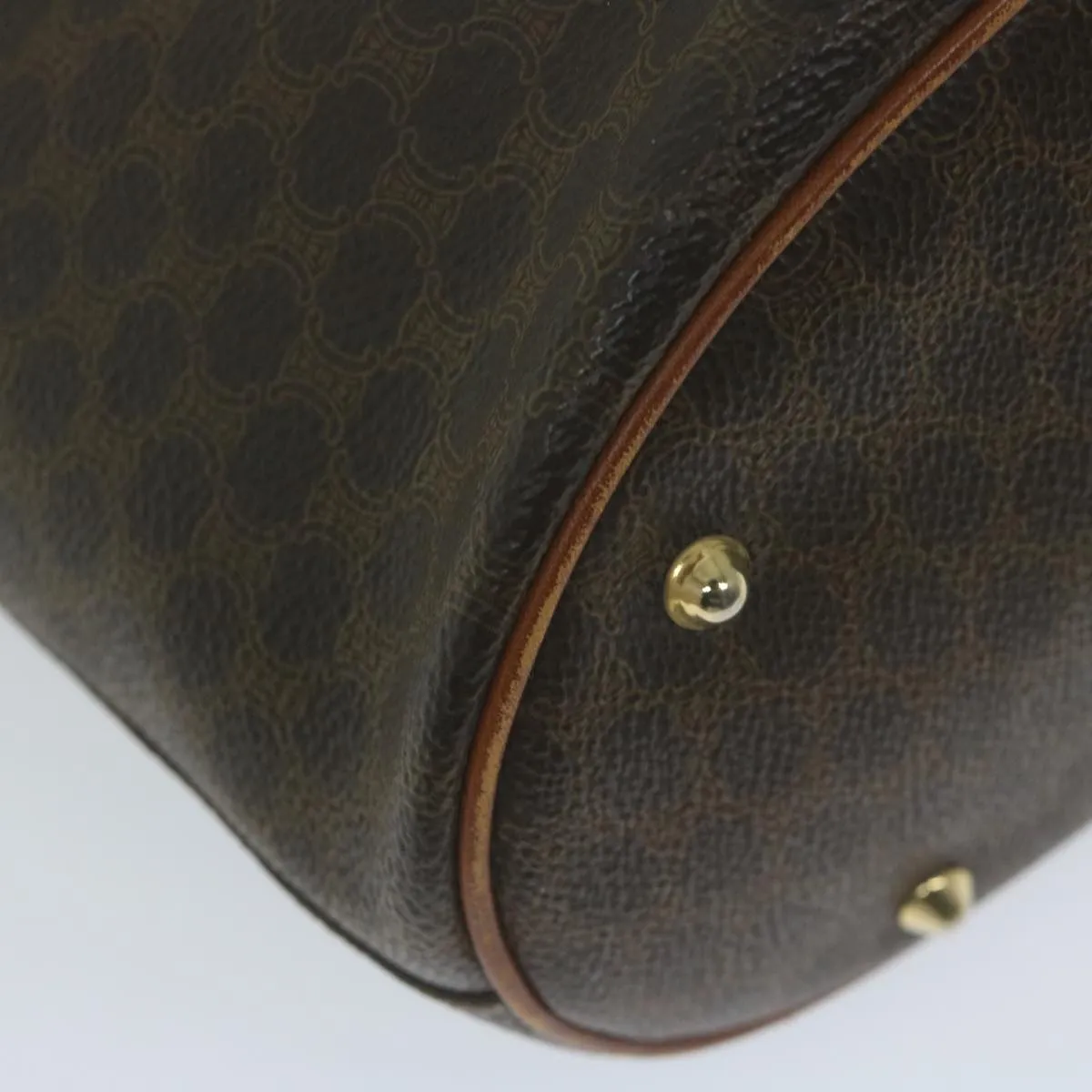 CELINE Macadam Canvas Tote Bag PVC Brown Auth yk10484