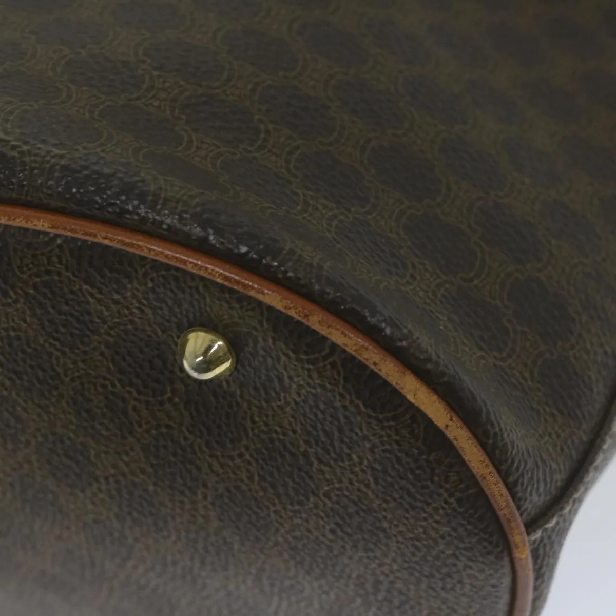 CELINE Macadam Canvas Tote Bag PVC Brown Auth yk10484