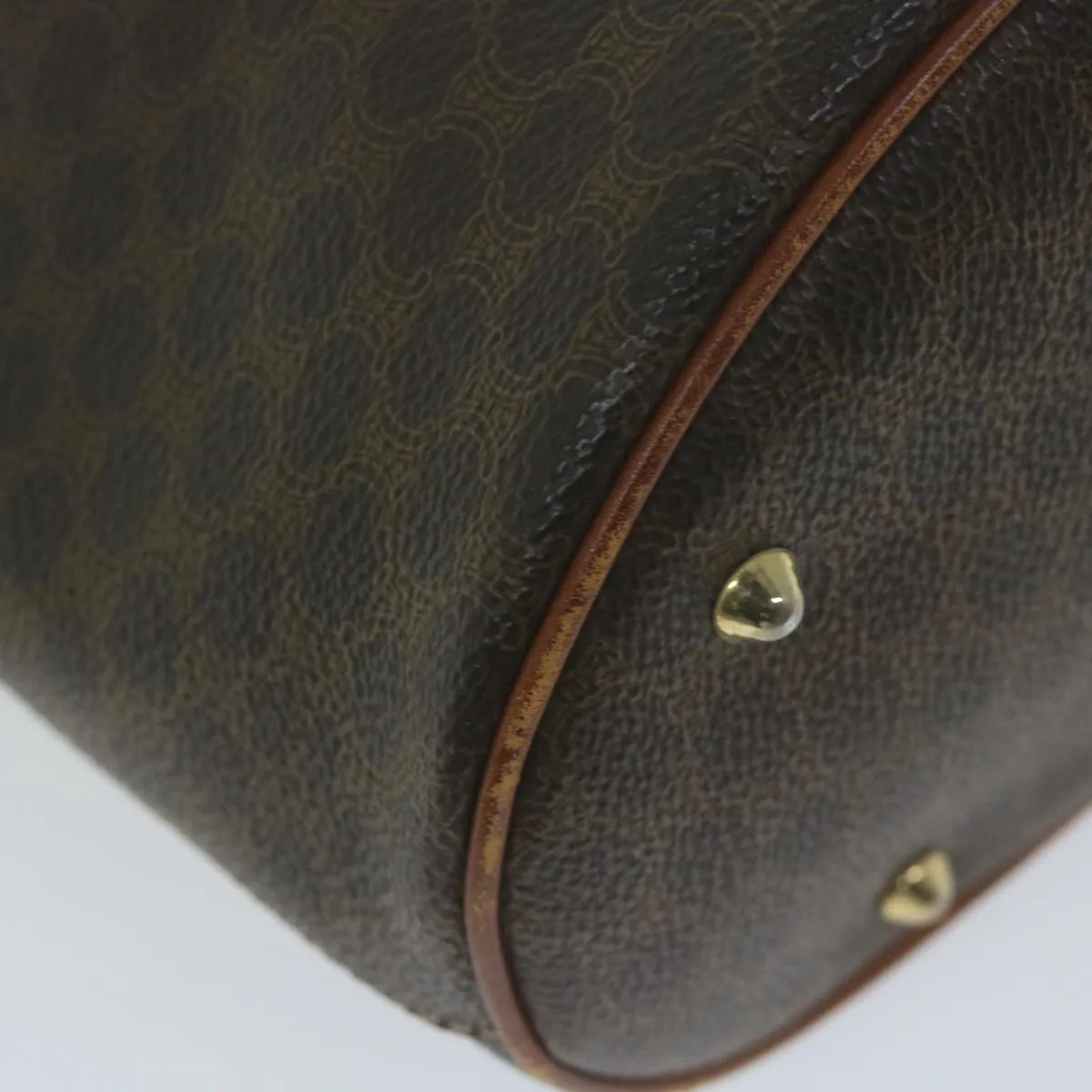 CELINE Macadam Canvas Tote Bag PVC Brown Auth yk10484