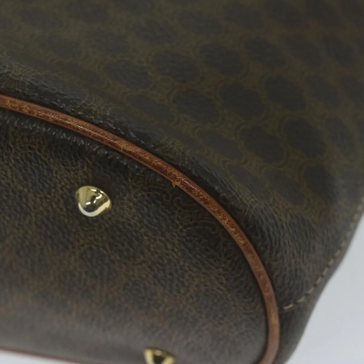 CELINE Macadam Canvas Tote Bag PVC Brown Auth yk10484