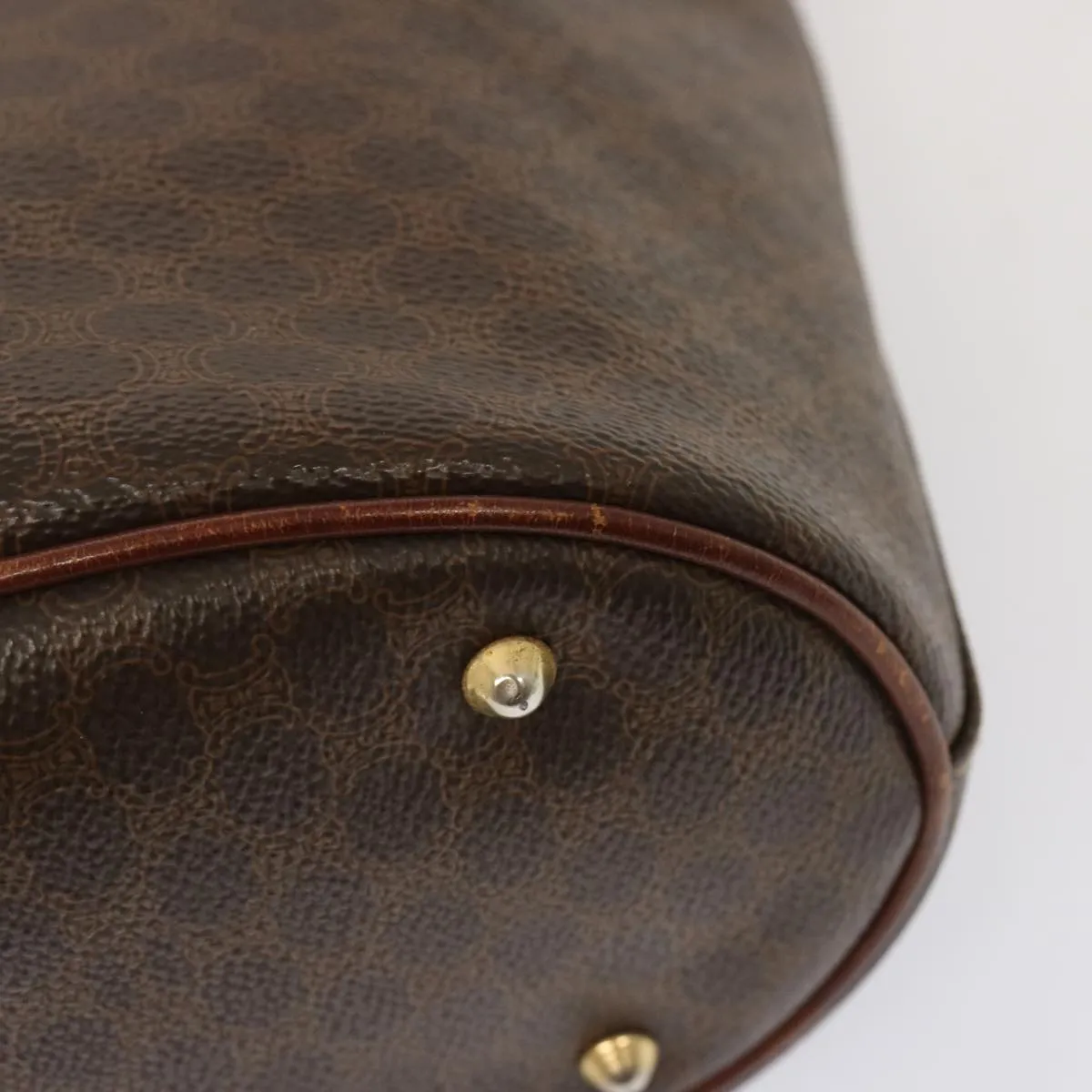 CELINE Macadam Canvas Tote Bag PVC Brown Auth yk11933