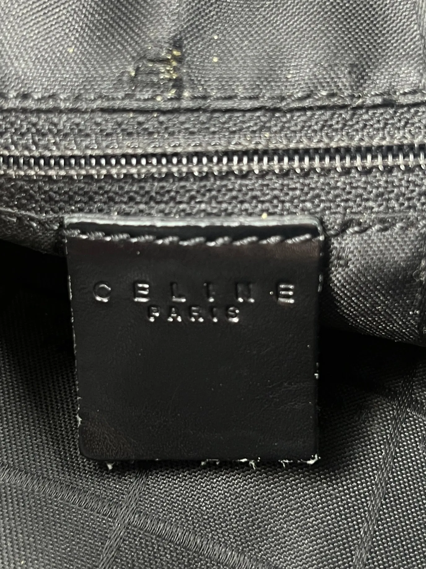 Celine vintage triumph black bucket bag