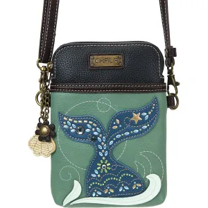 Chala Mermaid Tail Dazzled Cellphone Crossbody Teal Synthetic
