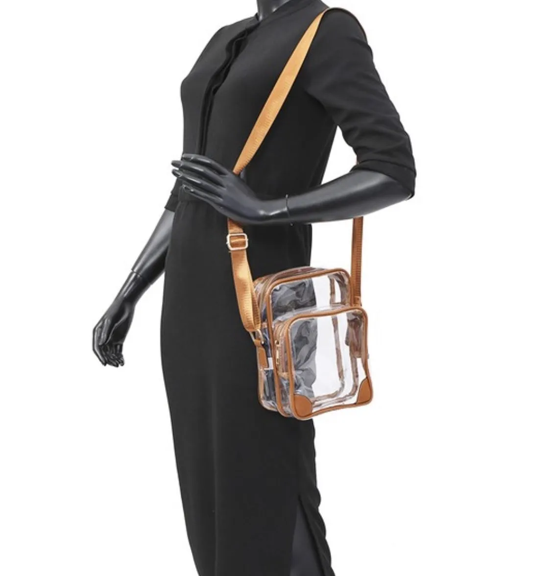 Champagne Clear Crossbody Bag