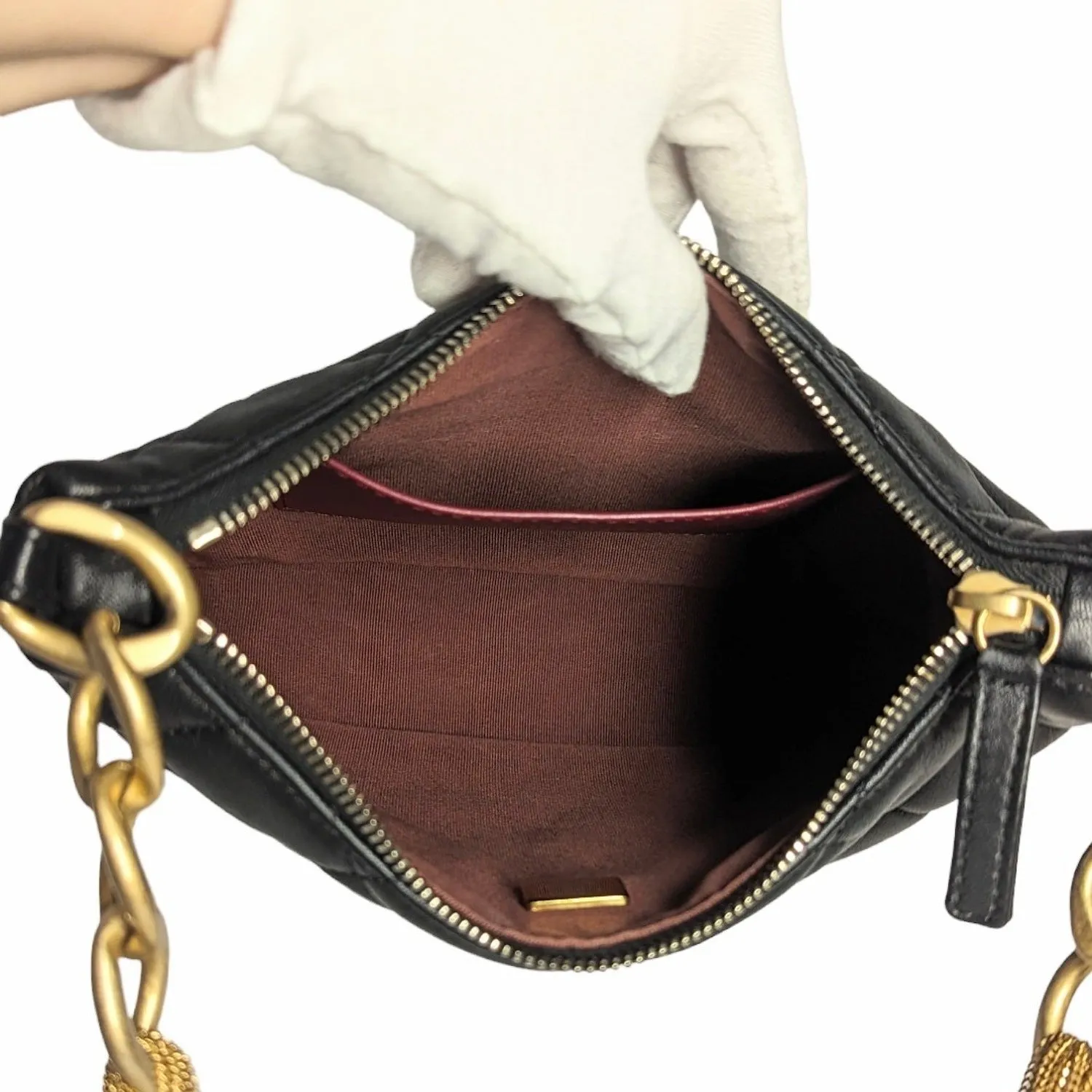 Chanel 23A Lambskin Quilted CC Chain Hobo Black