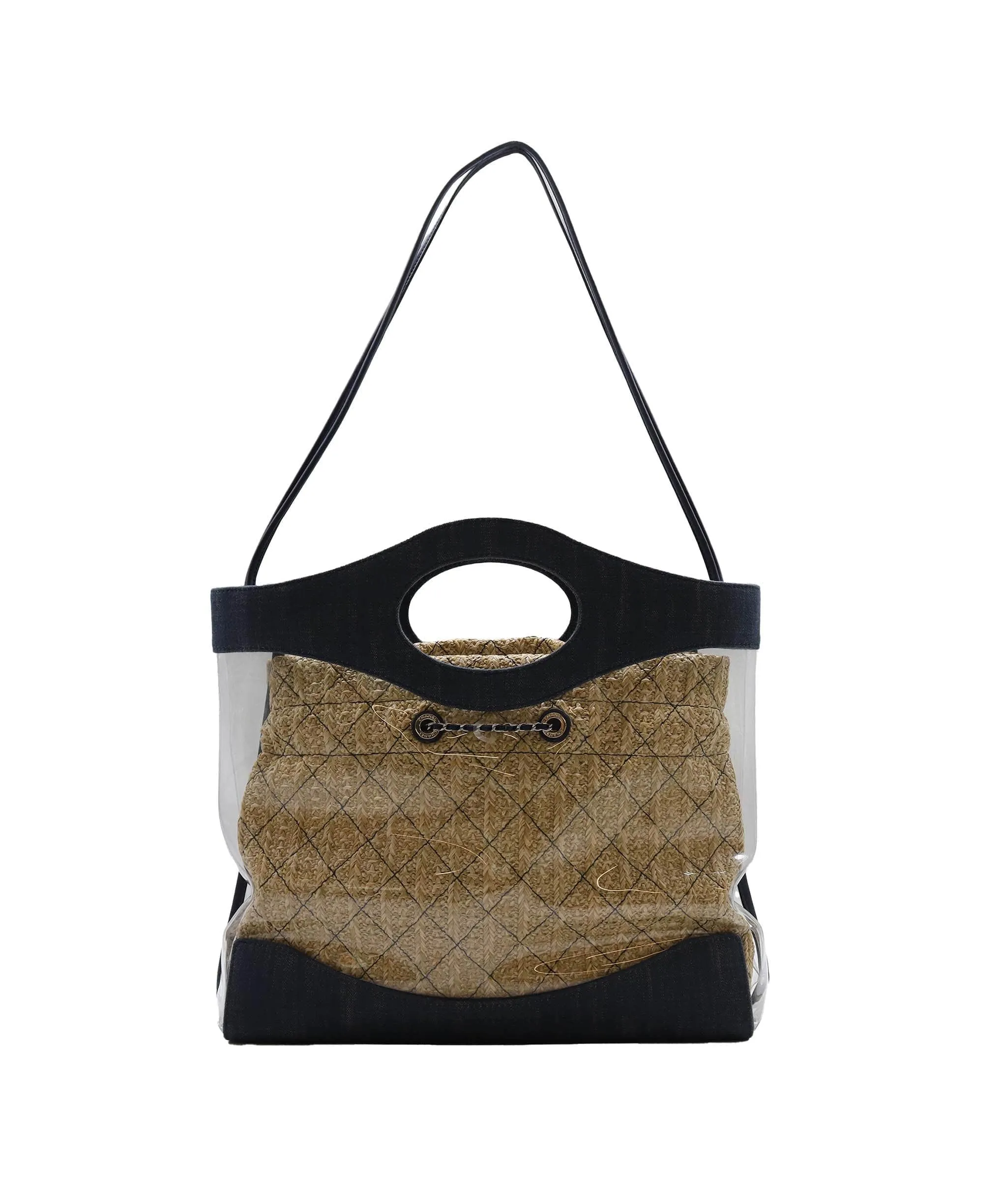 CHANEL 31 PVC & RAFFIA TOTE BAG RJC4444