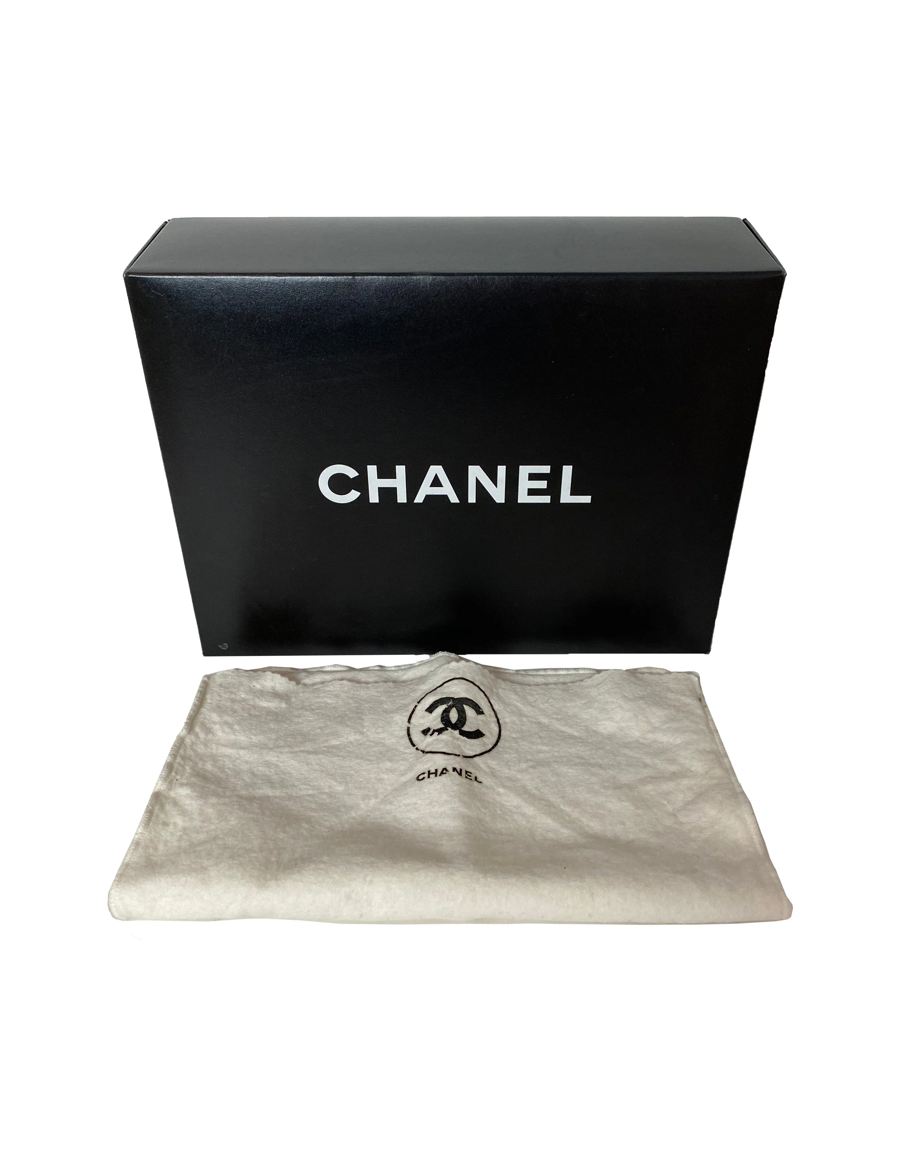 Chanel Black Caviar Leather CC Vintage Bucket Bag