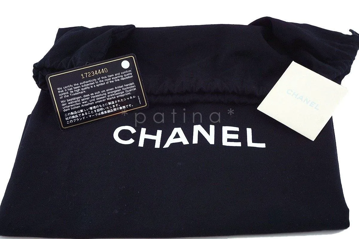 Chanel Black Classic CC Quilted Shopping Tote GST Bag