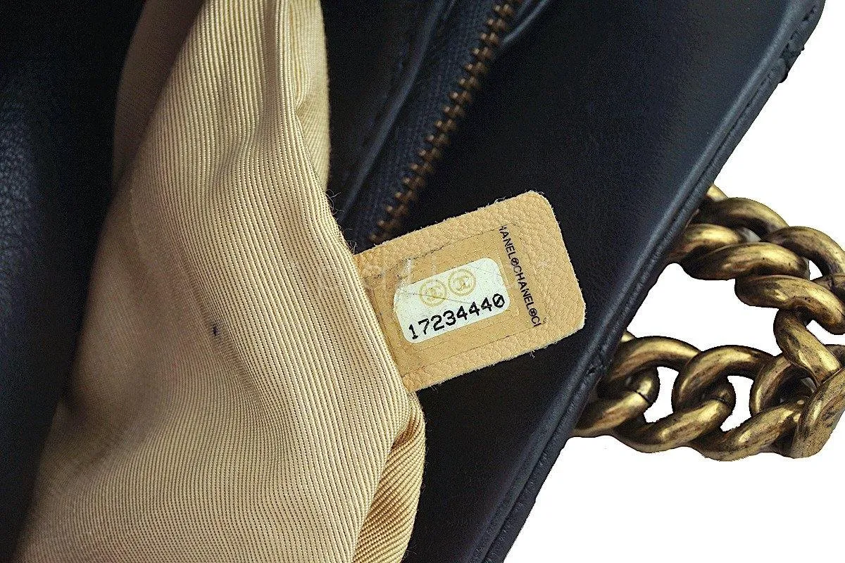 Chanel Black Classic CC Quilted Shopping Tote GST Bag
