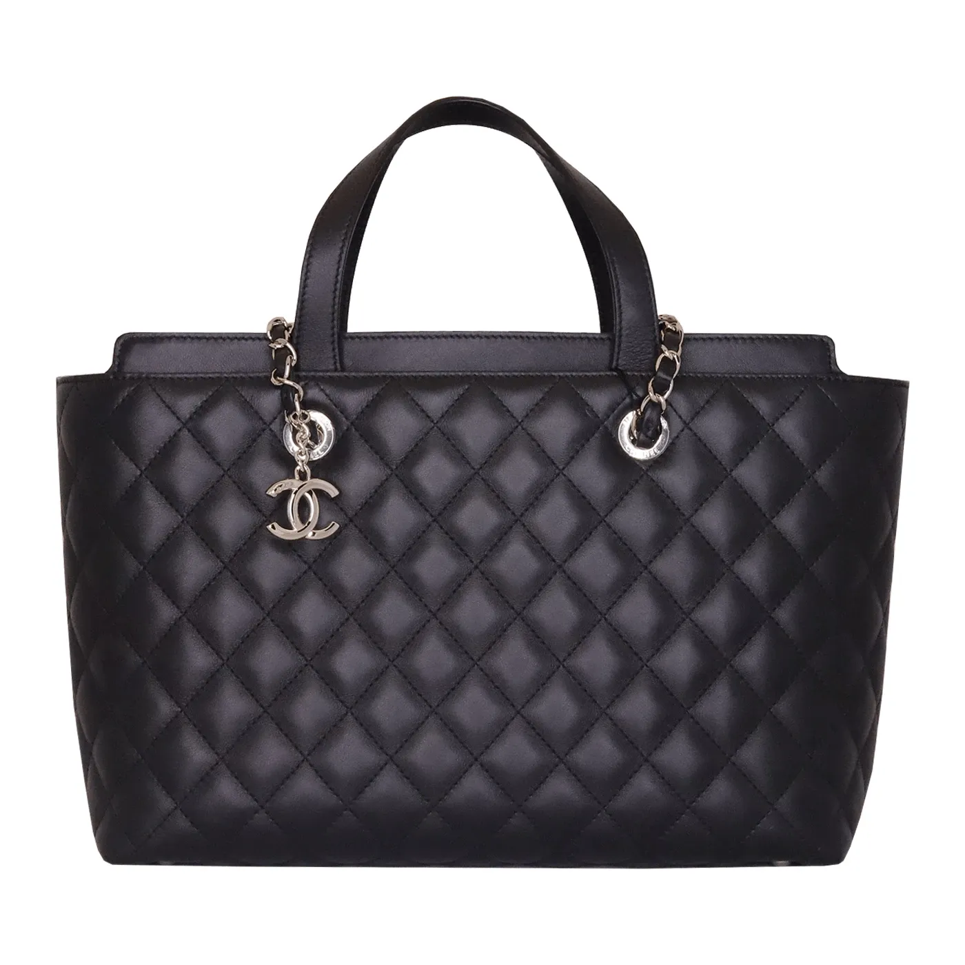 Chanel Black Lambskin Shopper Tote