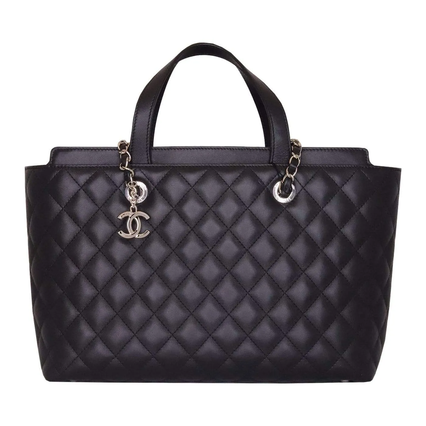 Chanel Black Lambskin Shopper Tote