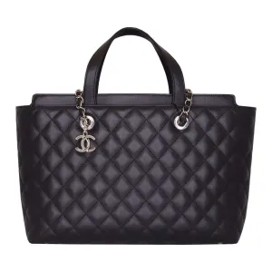 Chanel Black Lambskin Shopper Tote