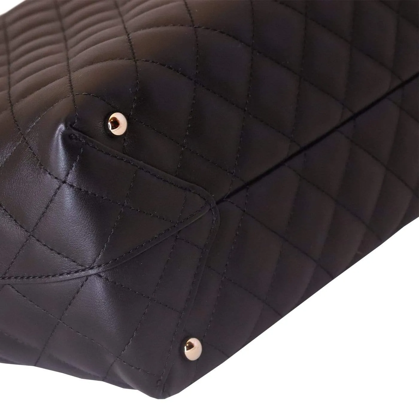 Chanel Black Lambskin Shopper Tote