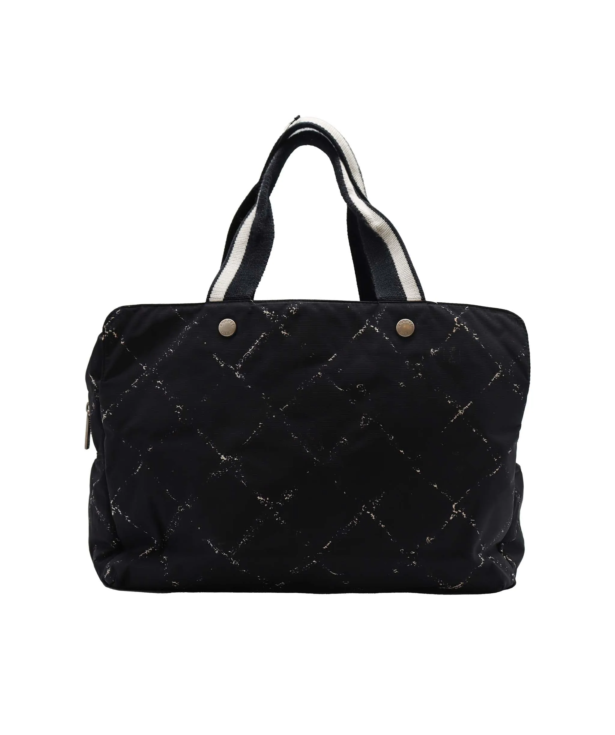 Chanel Black Nylon Travel Tote Bag AGC2038