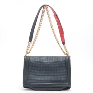Chanel Brown Canvas Boy shoulder bag