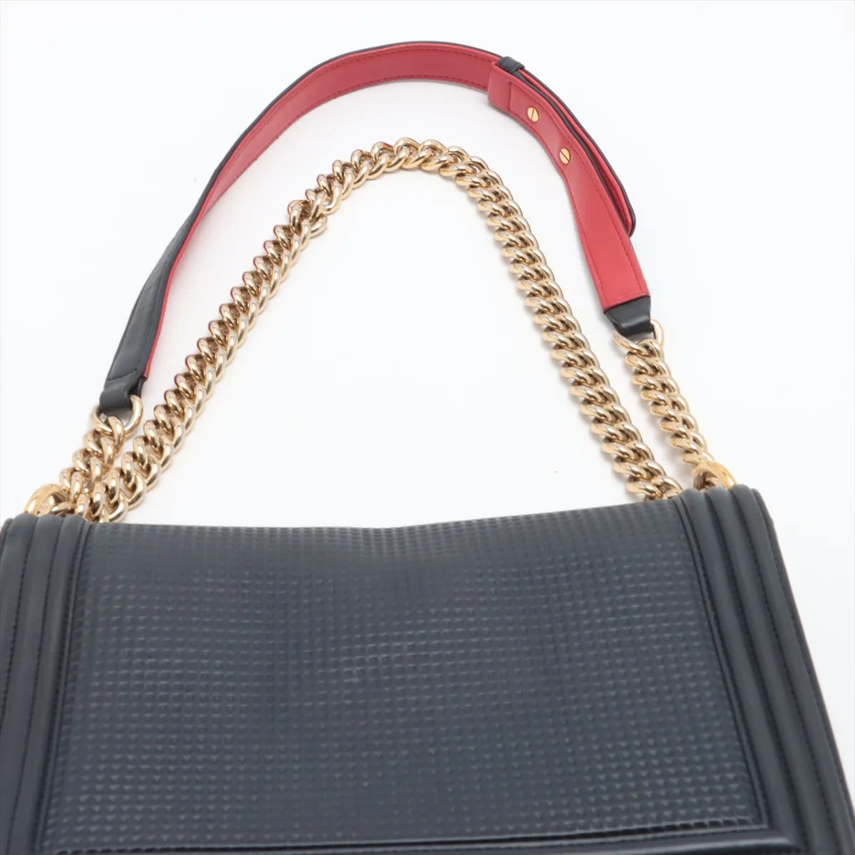 Chanel Brown Canvas Boy shoulder bag