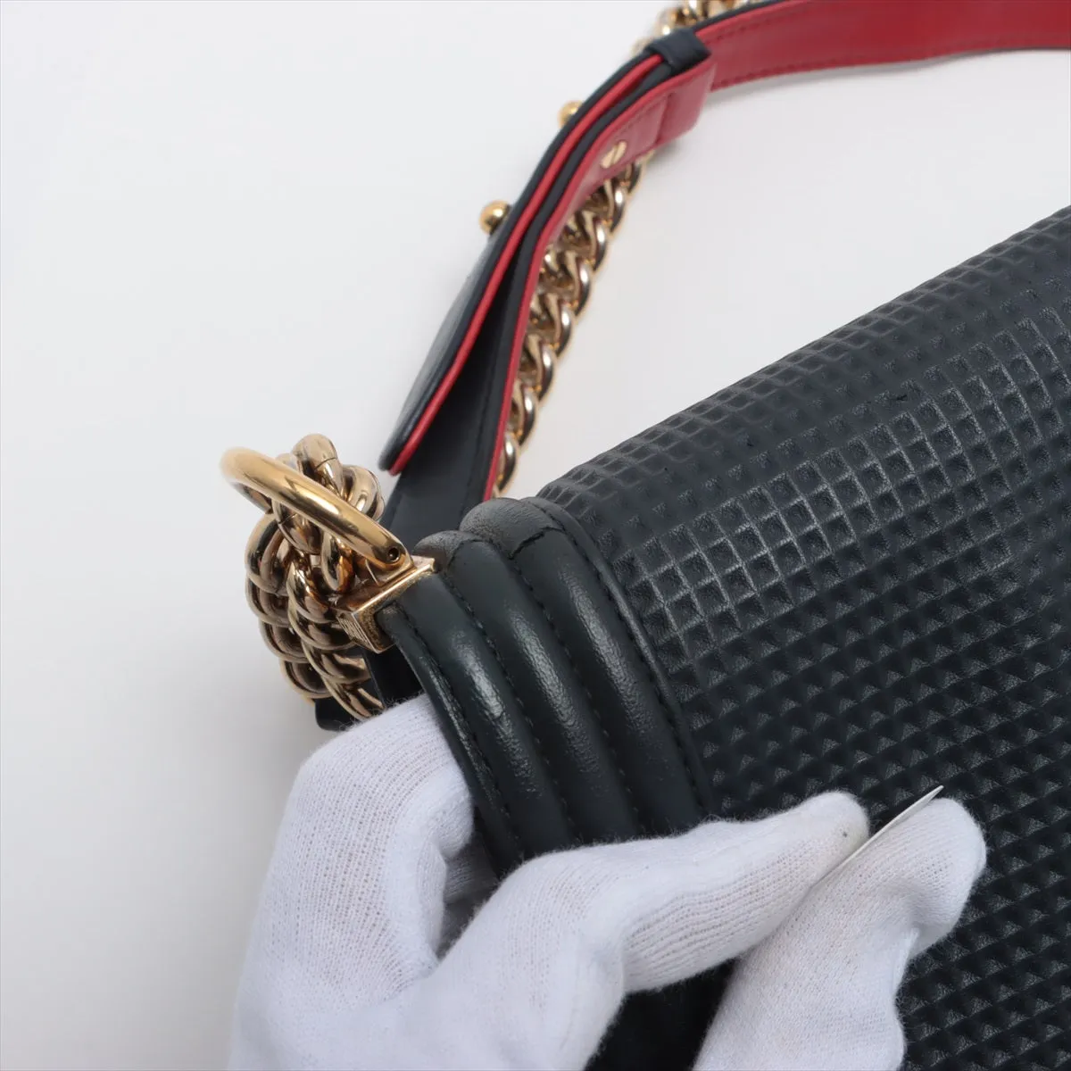Chanel Brown Canvas Boy shoulder bag