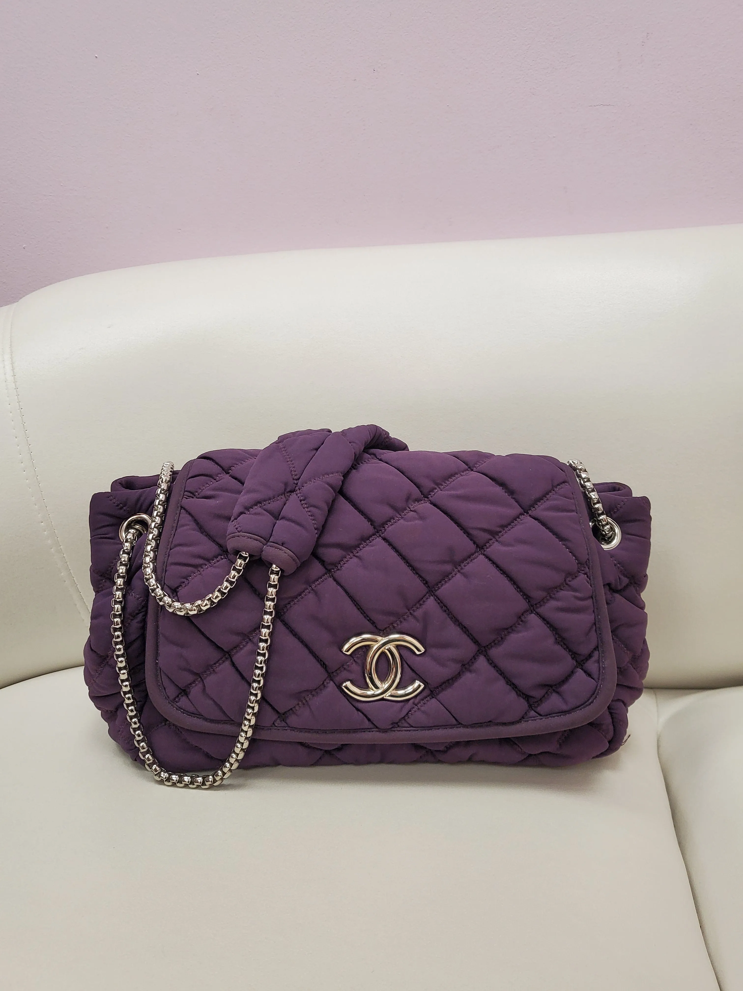 Chanel Bubble Quilted Flap Purple SYC1037
