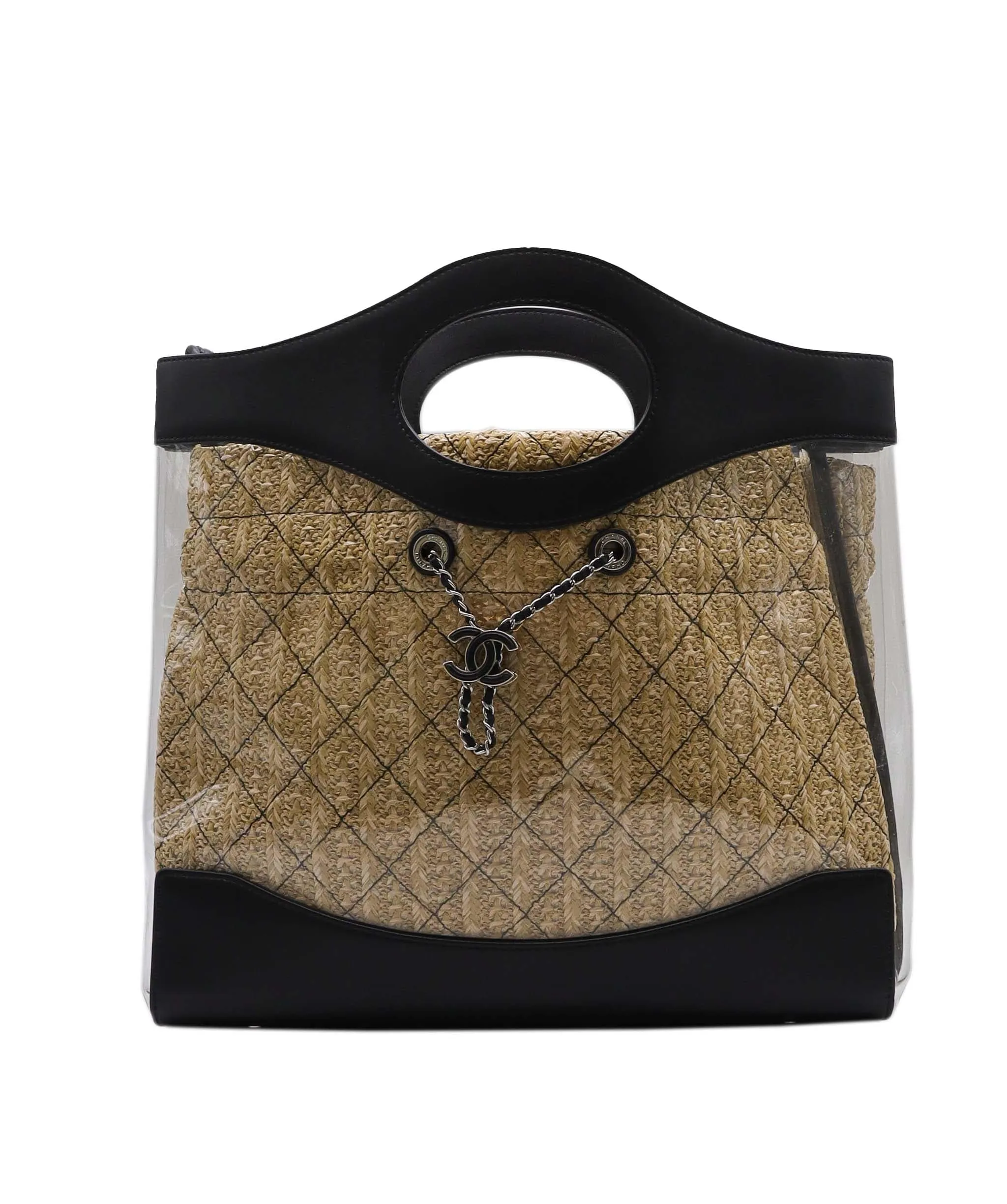 Chanel By The Sea Beach PVC & Raffia Tote Bag AGC2044
