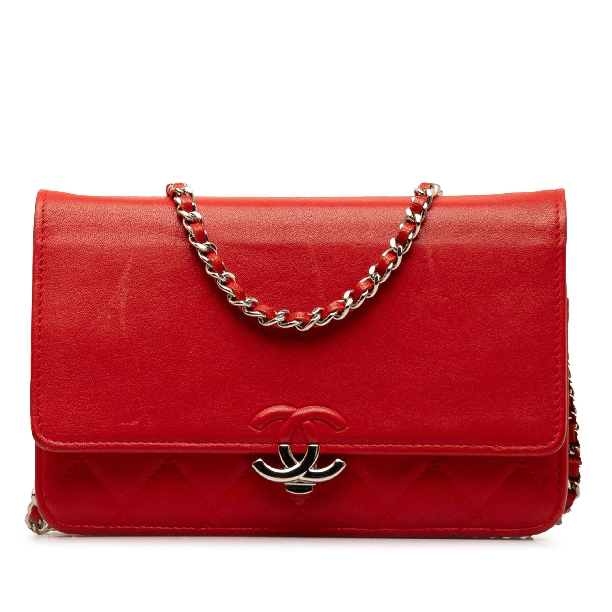 Chanel CC Lambskin Wallet on Chain Crossbody Bag