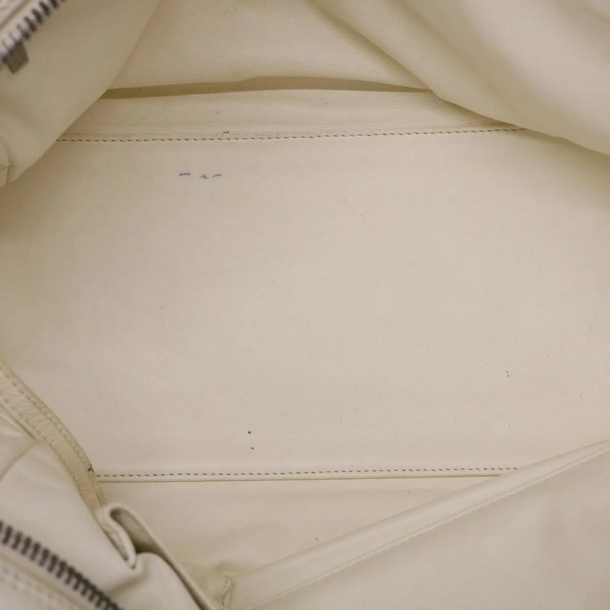Chanel Chain Boston Bag Leather White CC  bs6591