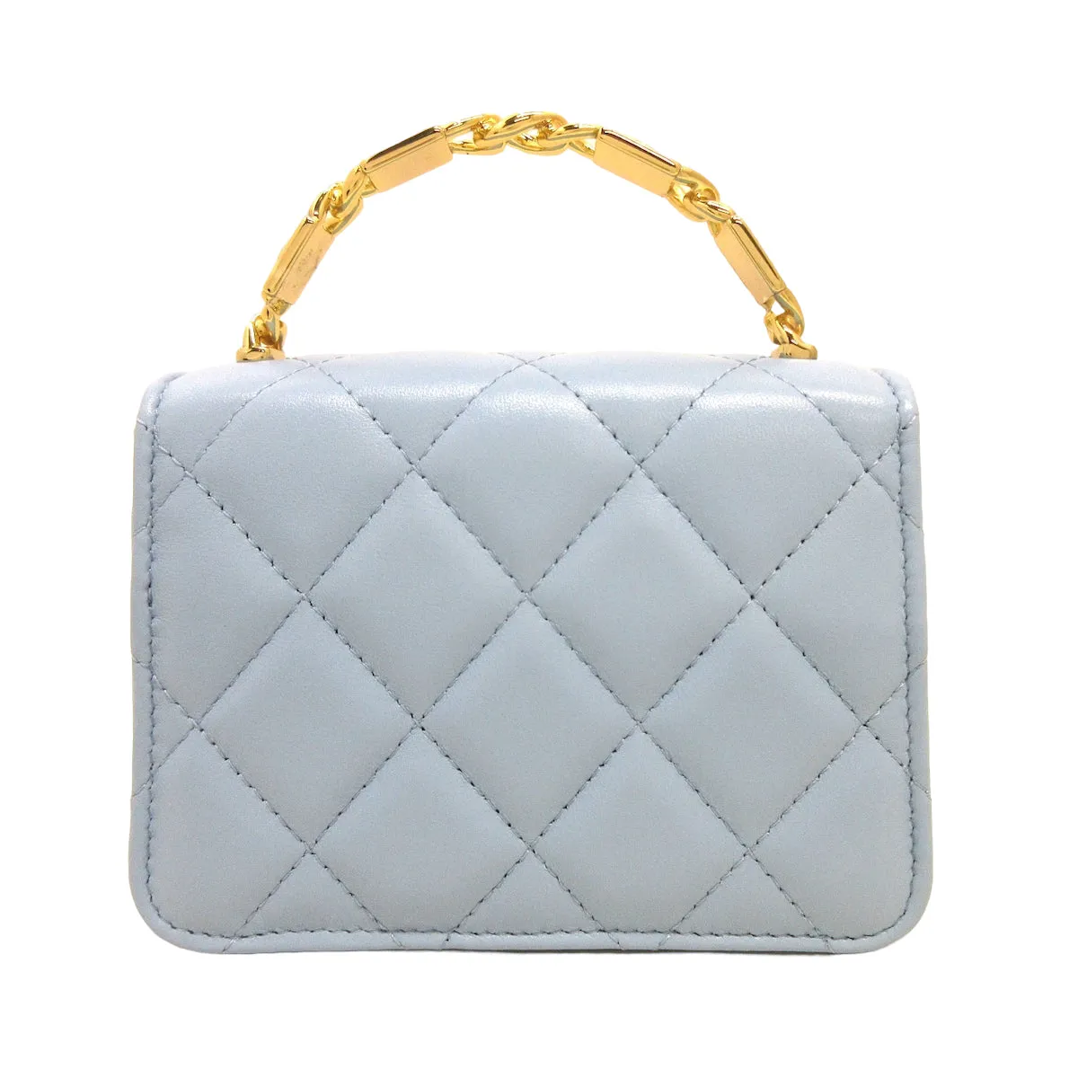 Chanel chain clutch Light blue bag