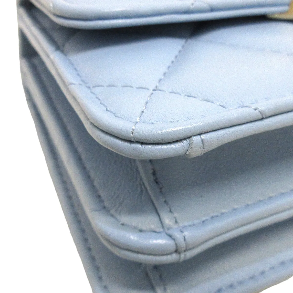 Chanel chain clutch Light blue bag