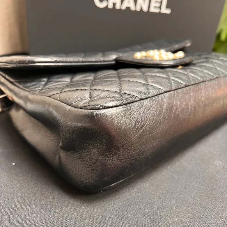 Chanel Classic Black Quilted Leather Shoulder Bag