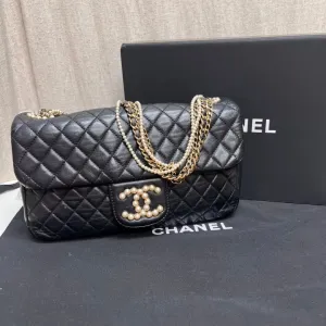 Chanel Classic Black Quilted Leather Shoulder Bag