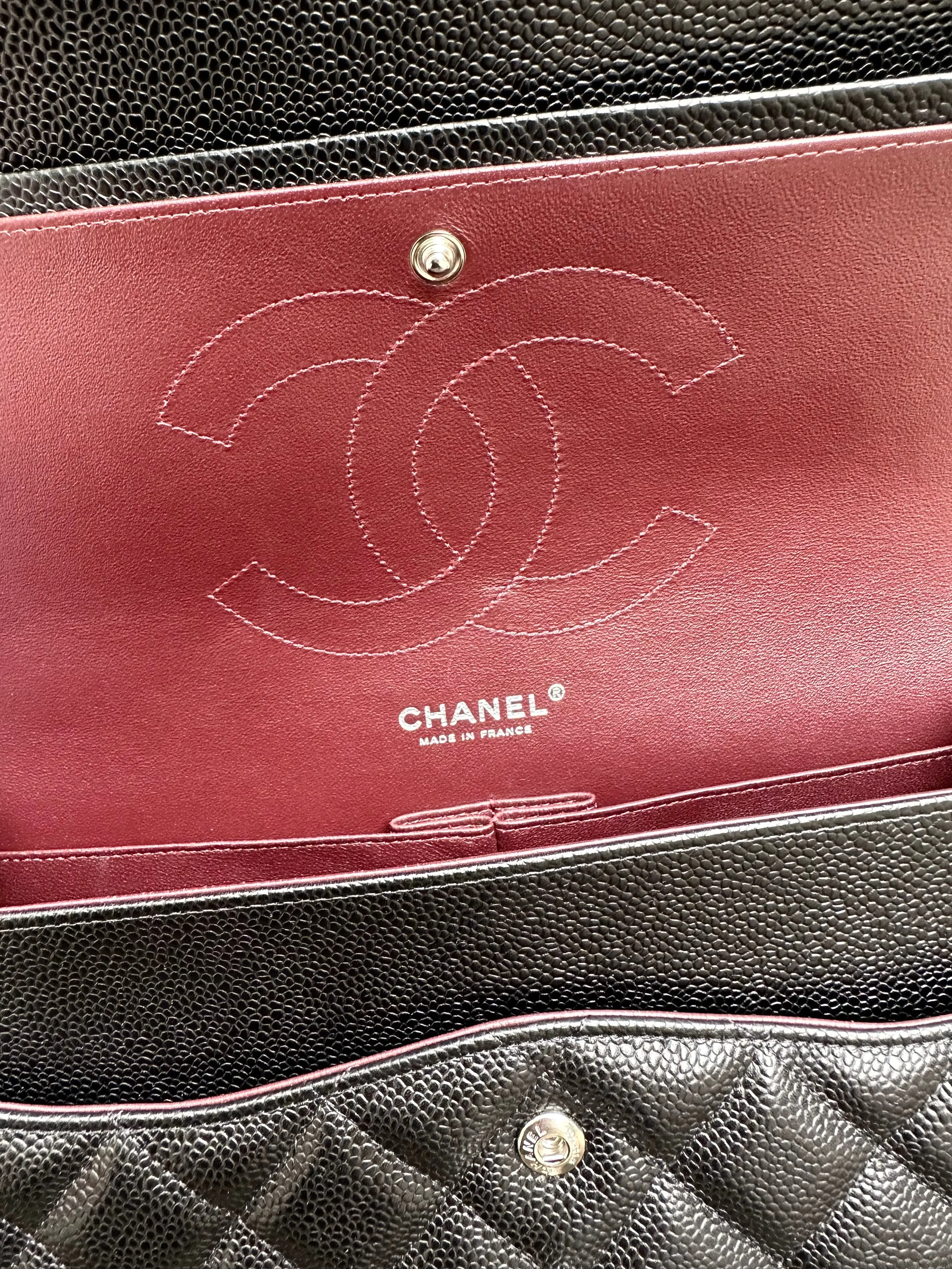CHANEL Classic Jumbo Double Flap Bag in SHW